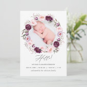 フローラ誕生発表写真カード 案内状 (スタンド正面)