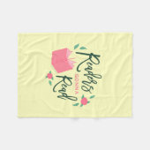 フローラ読者が本を読む読つもりだ フリースブランケット (正面(横))