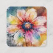 フローラ調和インパステルカラー スクエア名刺 (正面)