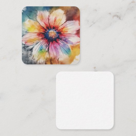 フローラ調和インパステルカラー スクエア名刺 (正面/裏面)