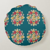 フローラ調和曼荼羅 ラウンドクッション (裏面)