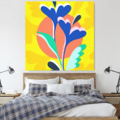 フローラ調和 キャンバスプリント (インサイチュ (寝室))