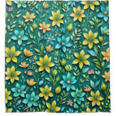 フローラ調和 シャワーカーテン (正面)