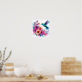 フローラ調和:Hummingbird Elegance ポスター (キッチン)