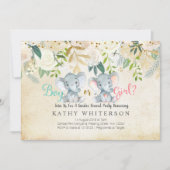 フローラ象のジェンダーリビール招待状植物学 招待状 (正面)