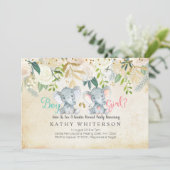 フローラ象のジェンダーリビール招待状植物学 招待状 (スタンド正面)