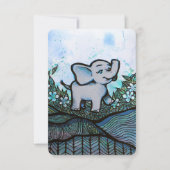 フローラ象芸術 サンキューカード (正面)