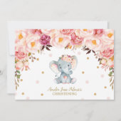 フローラ象《キリスト教》洗礼式や命名式バプティスガール写真 招待状 (裏面)