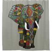 フローラ象 シャワーカーテン (正面)