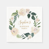 フローラ賛美母パーソナライズされたパーティー スタンダードカクテルナプキン (正面)