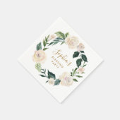 フローラ賛美母パーソナライズされたパーティー スタンダードカクテルナプキン (角)