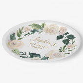 フローラ賛美母パーソナライズされたパーティー ペーパープレート (アングル)