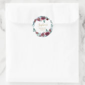 フローラ賛美母パーソナライズされたパーティー ラウンドシール (バッグ)