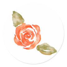 フローラ赤いバラの花、水彩イラストレーション