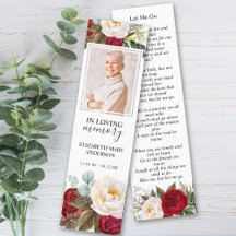 フローラ赤い白い葬式ブックマーク