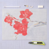 フローラ赤い花レッドグラジオリデクページ 薄葉紙 (クラフト)