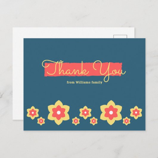 フローラ赤ちゃんシャワーありがとう ポストカード (正面/裏面)