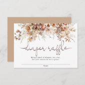 フローラ赤ちゃんシャワーおむつラッフルカード エンクロージャーカード (正面/裏面)