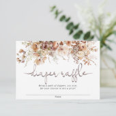 フローラ赤ちゃんシャワーおむつラッフルカード エンクロージャーカード (スタンド正面)