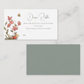 フローラ赤ちゃんシャワーおむつラッフル エンクロージャーカード (正面/裏面)