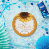 フローラ赤ちゃんシャワーの途中の小さなひまわり ペーパープレート (パーティー)