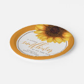 フローラ赤ちゃんシャワーの途中の小さなひまわり ペーパープレート (アングル)