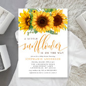 フローラ赤ちゃんシャワーの途中の小さなひまわり 招待状