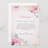 フローラ赤ちゃんシャワーサンキューカード サンキューカード (正面/裏面)