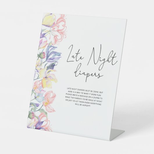 フローラ赤ちゃんシャワー深夜おむつゲーム 台座サイン (正面)