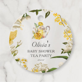 フローラ赤ちゃんシャワー茶パーティーお土産ギフト フェイバータグ