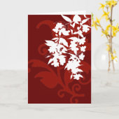 フローラ赤と白ノテカード カード (黄色い花)