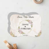 フローラ赤と白色結婚花 ノートカード (正面/裏面インサイチュ)