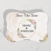 フローラ赤と白色結婚花 ノートカード (正面/裏面)