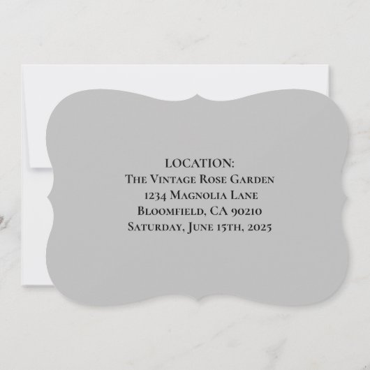 フローラ赤と白色結婚花 ノートカード (裏面)