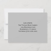 フローラ赤と白色結婚花 ノートカード (裏面)