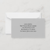 フローラ赤と白色結婚花 ノートカード (裏面)