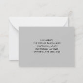 フローラ赤と白色結婚花 ノートカード (裏面)