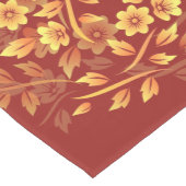 フローラ赤と金ゴールド ミディアムテーブルランナー (コーナー)