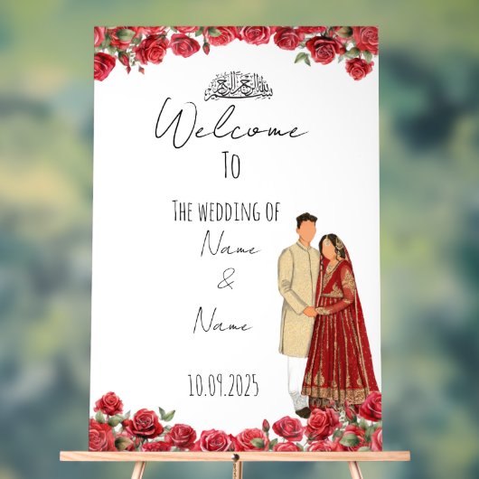フローラ赤イスライ結婚マル徴候 アクリルサイン (ニュートラル)