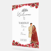 フローラ赤イスライ結婚マル徴候 アクリルサイン (傾斜)