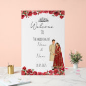 フローラ赤イスライ結婚マル徴候 アクリルサイン (ウェディング)