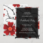 フローラ赤バチェロレッテ 招待状 (正面/裏面)