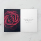 フローラ赤バラの同情カード カード (内部)
