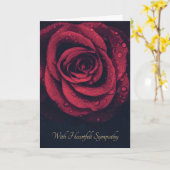 フローラ赤バラの同情カード カード (黄色い花)
