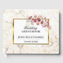 フローラ赤ピンクの水の色の白い大理石結婚の