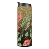 *~*フローラ赤ピーニーポピー金ゴールドグリッター タンブラー (回転右)