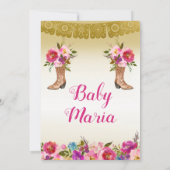 フローラ赤メキカラフルシコ・フィエスタ・ベビーシャワー  招待状 (裏面)