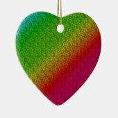 フローラ赤レインボーグラデーション斜めブレンド セラミックオーナメント (右)