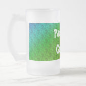 フローラ赤レインボーグラデーション斜めブレンド フロストグラスビールジョッキ (左)