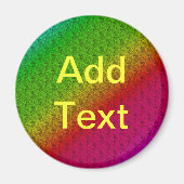 フローラ赤レインボーグラデーション斜めブレンド マグネット (正面)